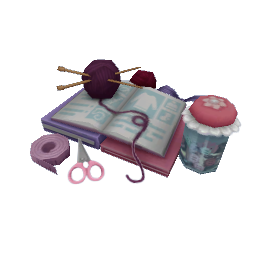 TS4 Knitting book - purple and pink