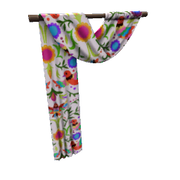 TS4 Bird pattern curtain - left