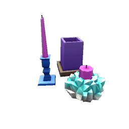 TS4 Candle set - purple and blue