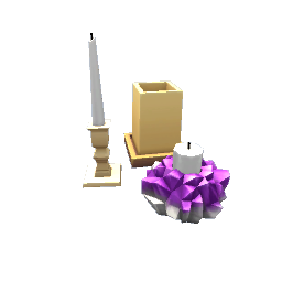 TS4 Candle set - yellow and purple