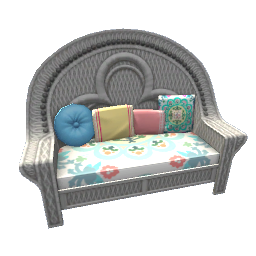 TS4 Outdoor wicker sofa - white