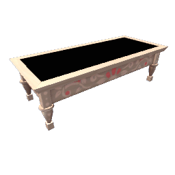 TS4 Mirror top table - light wood