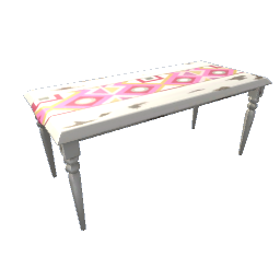 TS4 Dining table with pink cloth