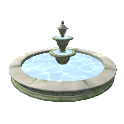 TS4 Large mossy fountain