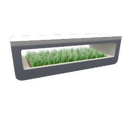 TS4 Coffee table with decorative grass - white