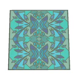 TS4 Square carpet - blue