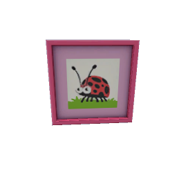 TS4 Pink kids painting - ladybug