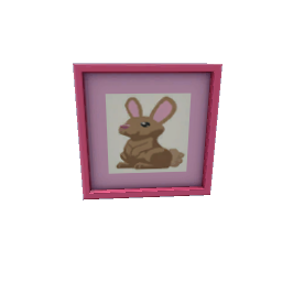TS4 Pink kids painting - rabbit