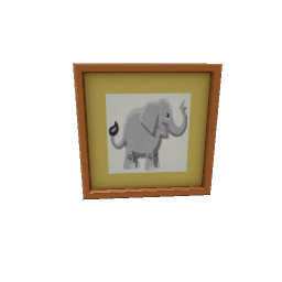 TS4 Orange kids painting - elephant