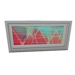 TS4 Pink and blue mountains painting