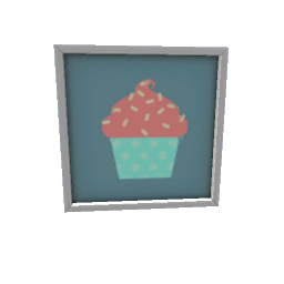 TS4 Cupcake painting - blue