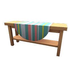 TS4 Console table with cloth - striped