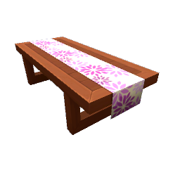 TS4 Outdoor table with cloth - pink