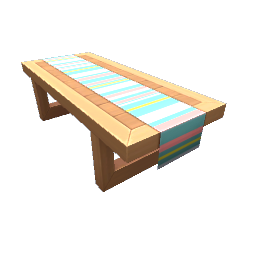 TS4 Outdoor table with cloth - striped