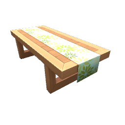 TS4 Outdoor table with cloth - blue and green