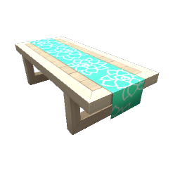TS4 Outdoor table with cloth - green