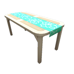 TS4 Outdoor dining table with cloth - green