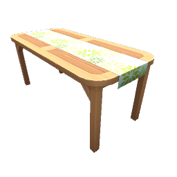 TS4 Outdoor dining table with cloth - green and blue