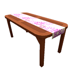 TS4 Outdoor dining table with cloth - pink
