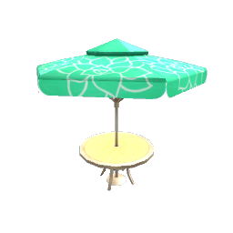 TS4 Outdoor table with umbrella - green