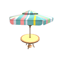 TS4 Outdoor table with umbrella - striped