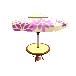 TS4 Outdoor table with umbrella - pink