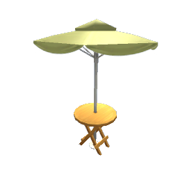 TS4 Table with umbrella - green