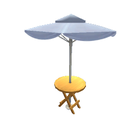 TS4 Table with umbrella - blue