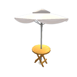 TS4 Table with umbrella - white