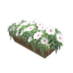 TS4 Wall flowers - white, light wood