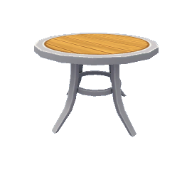 TS4 White frame outdoor table