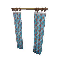 TS4 Narrow curtain - blue pattern