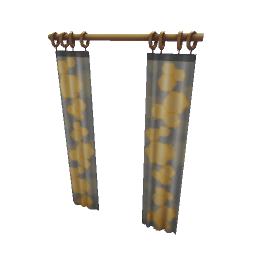 TS4 Narrow curtain - yellow pattern