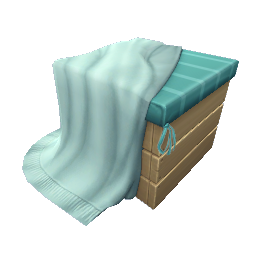 TS4 Crate with blanket - blue