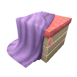 TS4 Crate with blanket - Pink and purple