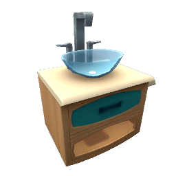 TS4 Sink with blue accents