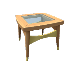 TS4 Glass top accent table - yellow