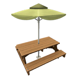 TS4 Picnic table with umbrella - green