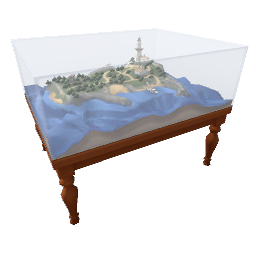 TS4 3D-map display decor piece
