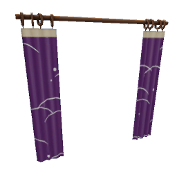 TS4 Patterned wide curtain - purple