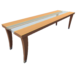 TS4 Dining table with glass accent - wood