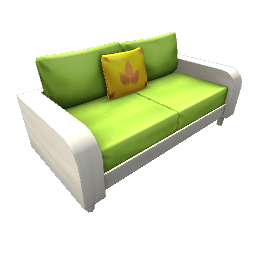 TS4 Sofa - green, white frame