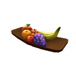 TS4 Fruit bowl - dark wood