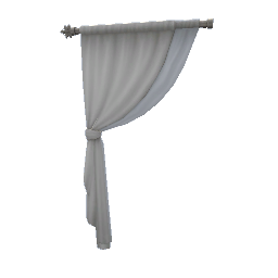 TS4 Left tied curtain - pink