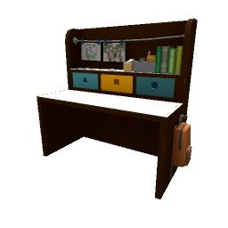 TS4 Kids desk - dark wood