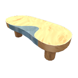 TS4 Coffee table with glass accent - light wood