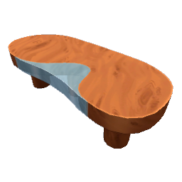 TS4 Coffee table with glass accent