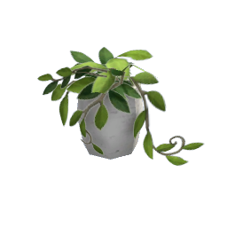 TS4 Small potted plant - white