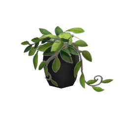 TS4 Small potted plant - black
