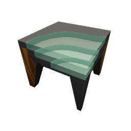 TS4 Glass accent table - black
